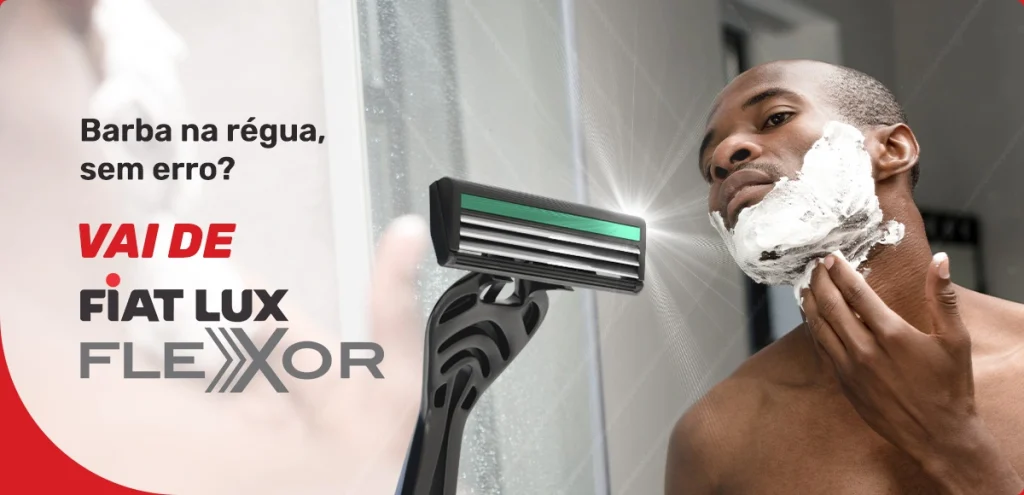 Barba na régua sem erro? Vai de Fiat Lux Flexor. 