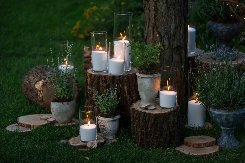 Velas para festas ao ar livre